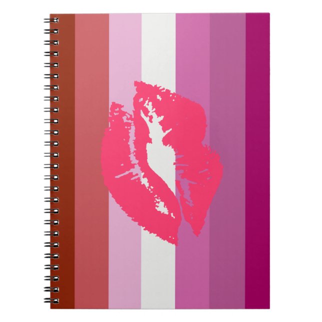 Cuaderno BANDERA LESBIANA CON SÍMBOLO -.png (Frente)