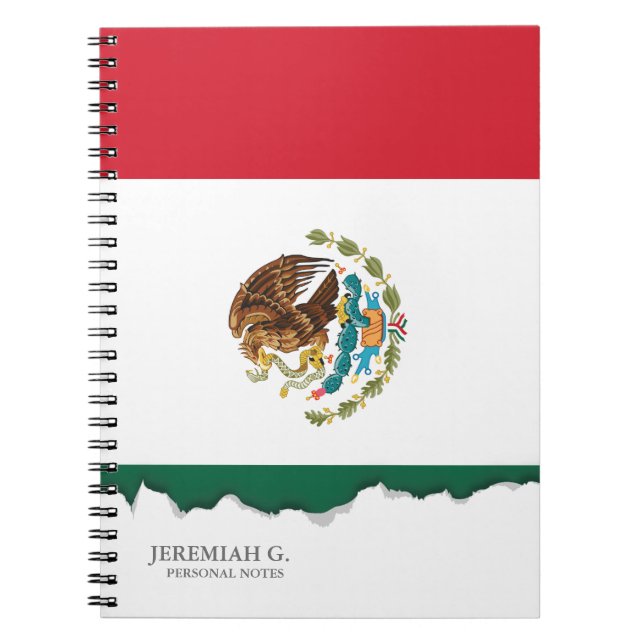 Cuaderno Bandera mexicana clásica (Frente)