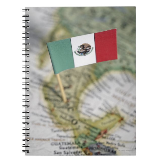 Cuaderno Bandera mexicana en el mapa (Frente)