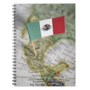 Cuaderno Bandera mexicana en mapa