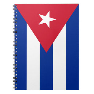 Cuaderno Bandera nacional de Cuba con su nombre almohadilla
