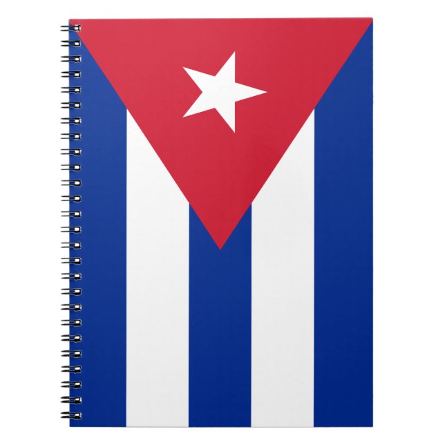 Cuaderno Bandera nacional de Cuba con su nombre almohadilla (Frente)