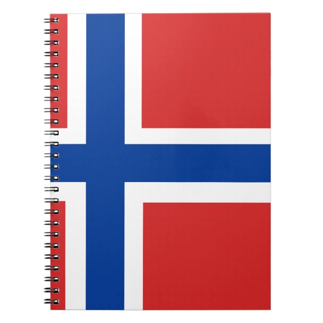 Cuaderno Bandera noruega personalizado (Norske Flagg) (Frente)