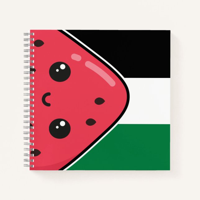 Cuaderno Bandera palestina linda con Palestina sin sandía (Anverso)