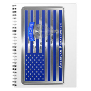 Cuaderno Bandera paracaidista americana diseñada especialme