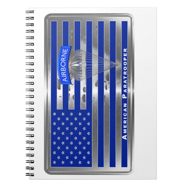 Cuaderno Bandera paracaidista americana diseñada especialme (Frente)