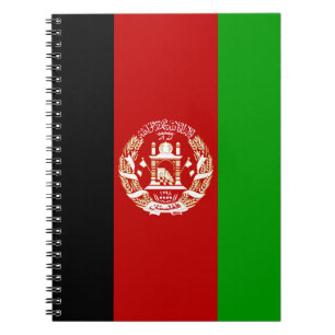 Cuaderno Bandera patriótica de Afganistán