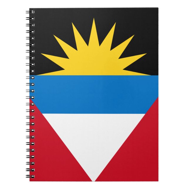 Cuaderno Bandera Patriótica de Antigua y Barbuda (Frente)