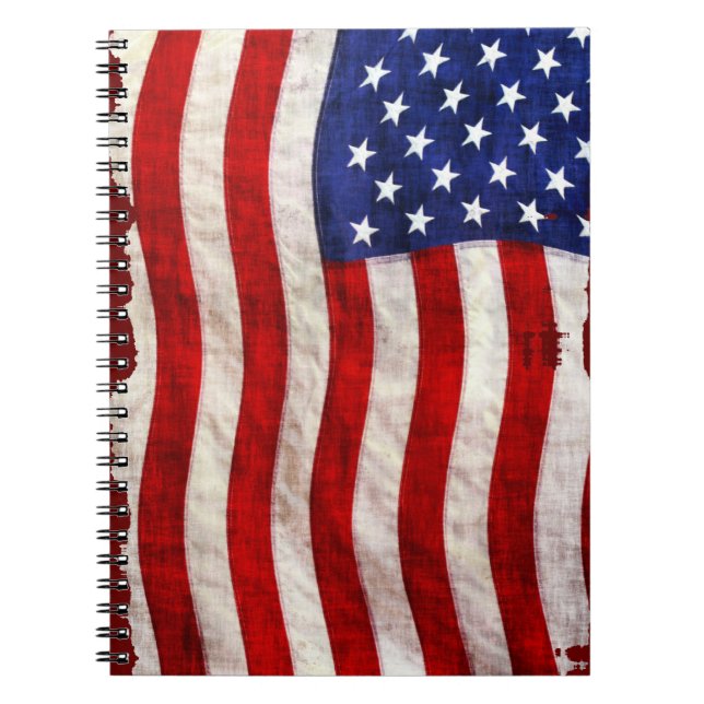 Cuaderno Bandera Patriótica de los Estados Unidos con sabor (Frente)