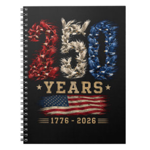 Cuaderno Bandera Patriótica del Águila Americana 250 Años