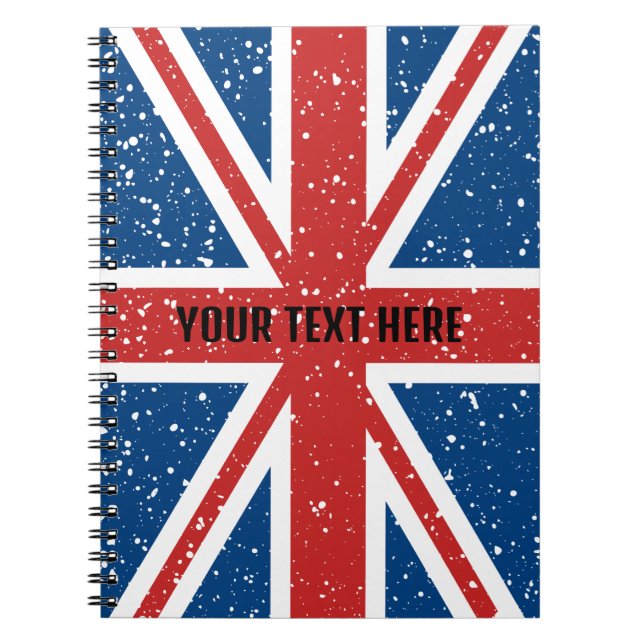 Cuaderno Bandera personalizada del Reino Unido (Frente)