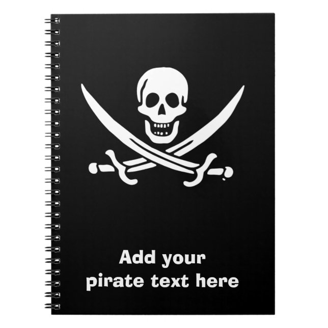 Cuaderno Bandera pirata jolly roger (Frente)