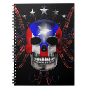 Cuaderno Bandera puertorriqueña - cráneo