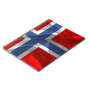Cuaderno Bandera que agita noruega