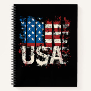Cuaderno Bandera Retro Americana USA 4 de julio