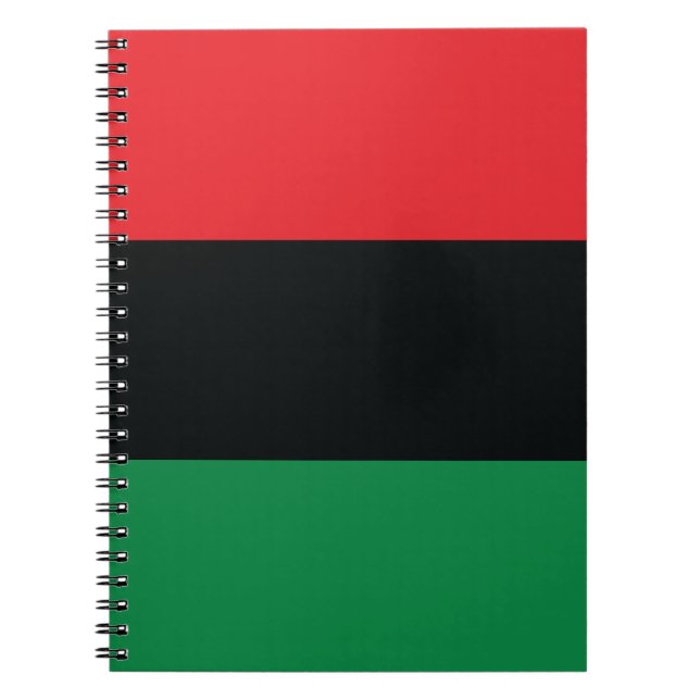 Cuaderno Bandera roja, negra y verde (Frente)