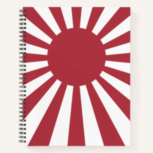 Cuaderno Bandera solar imperial en ascenso de Japón, Edo a 