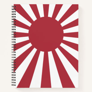 Cuaderno Bandera solar imperial en ascenso de Japón, Edo a 