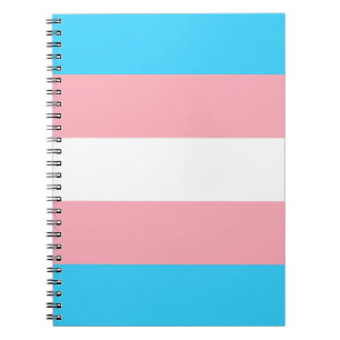 Cuaderno Bandera transgénero personalizada