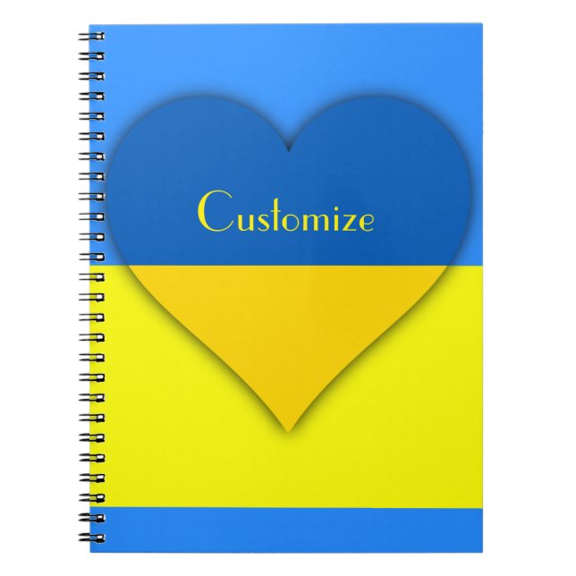 Cuaderno Bandera ucraniana azul Thunder_Cove (Frente)