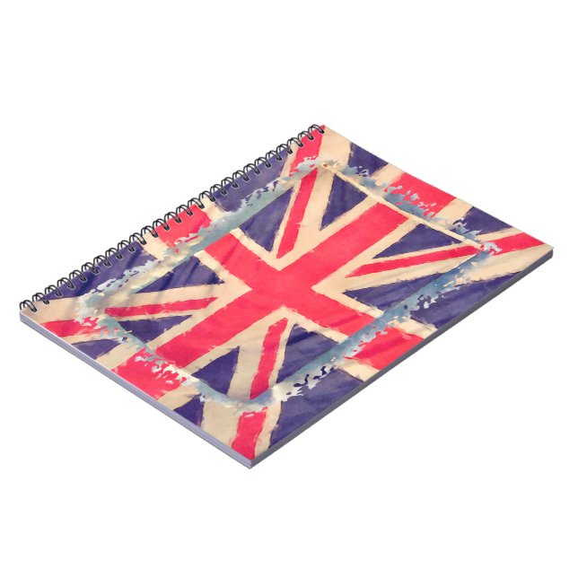 Cuaderno BANDERA UNION JACK grunge (Lado Izquierdo)