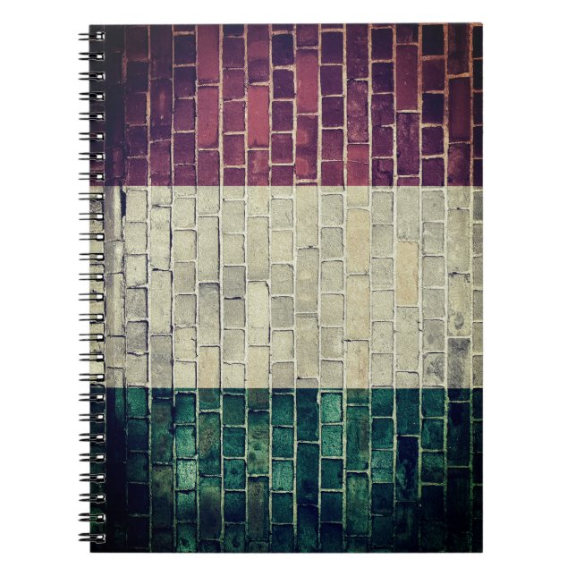 Cuaderno Bandera vintage de Italia (Frente)