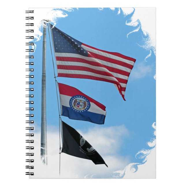 Cuaderno Banderas del condado de Iron (Frente)