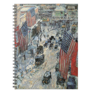 Cuaderno Banderas en la calle 57 por Frederick Childe Hassa