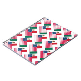 Cuaderno Banderas mexicana y estadounidense