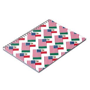 Cuaderno Banderas mexicana y estadounidense