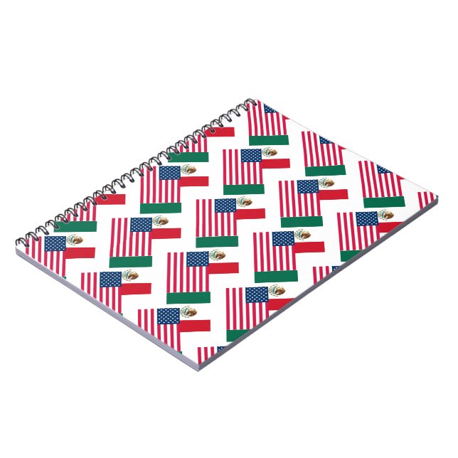 Cuaderno Banderas mexicana y estadounidense (Lado Izquierdo)