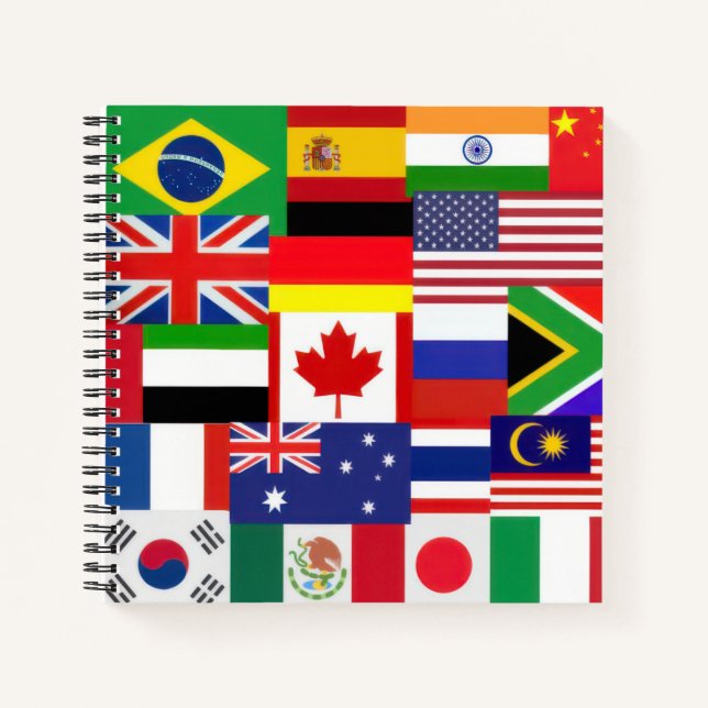 Cuaderno Banderas mundiales (Anverso)