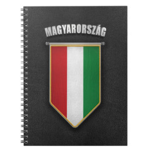 Cuaderno Banderín de Hungría con la mirada de cuero de al