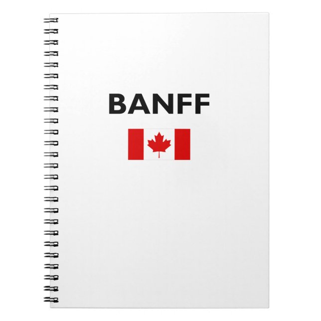 Cuaderno Banff Canadá Bandera Canadiense Color claro (Frente)