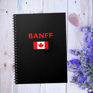 Cuaderno Banff Canadá Bandera Canadiense Color oscuro