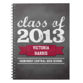 Cuaderno Banner rojo banner estudiante de graduación de piz