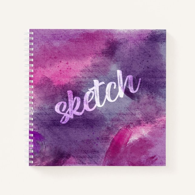 Cuaderno Baño de color morado y azul (Anverso)