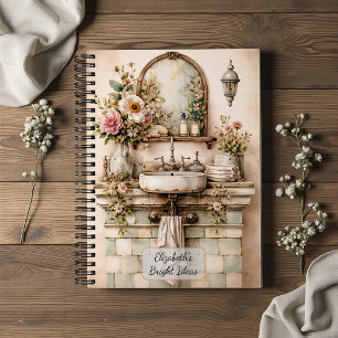 Cuaderno Baño floral shabby chic