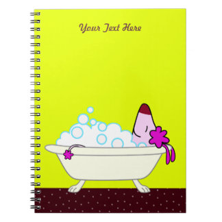 Cuaderno Baño para los Groomers del mascota - amarillo del