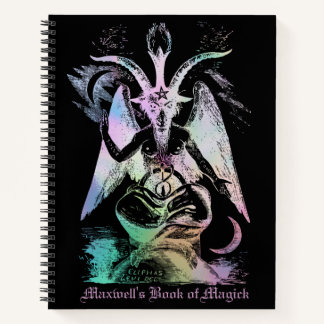 Cuaderno Baphomet de color rosa arcoiris Sabbatical Cabra L