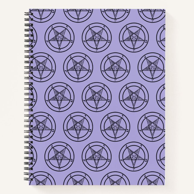 Cuaderno Baphomet Pentagram Lavender Satanic (Anverso)
