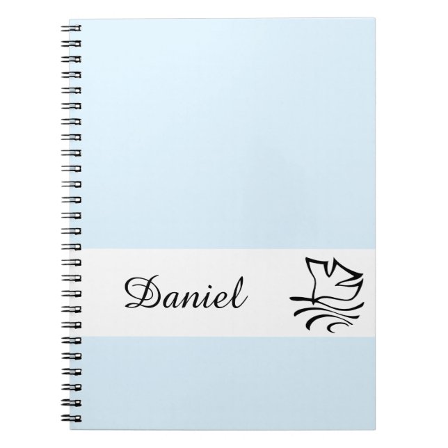 Cuaderno Baptism Dove Nombre personalizado del bloc de nota (Frente)