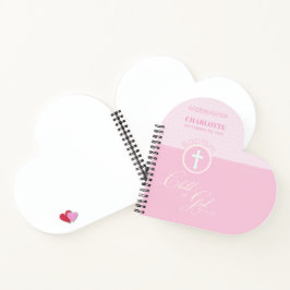 Cuaderno Baptismo Hija rosa de Dios Personalizada