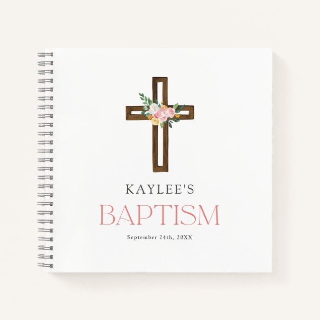 Cuaderno Baptismo moderno Eucalyptus (Anverso)