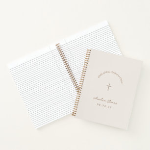Cuaderno Baptismo personalizado Regalo cruzando el bloc de 