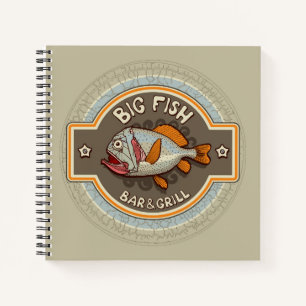 Cuaderno Bar Big Fish Y Poster Grill