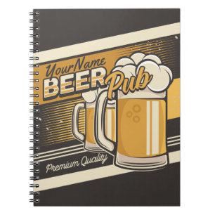 Cuaderno Bar de pub de cerveza fría premium personalizado 