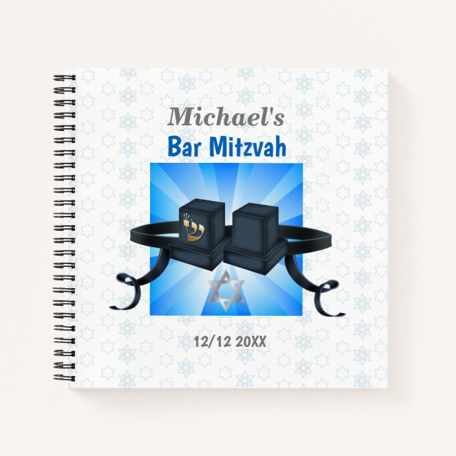 Cuaderno Bar Mitzvah, agradecimiento a sus invitados con es (Anverso)