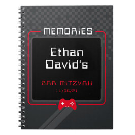 Cuaderno BAR MITZVAH RECUERDOS jugador moda moda negro rojo