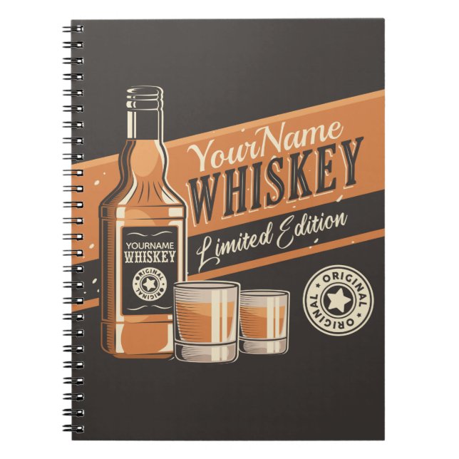 Cuaderno Bar occidental personalizado para botellas de lico (Frente)
